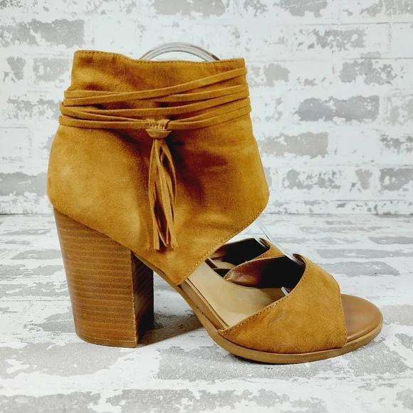 Crown Vintage Danica Faux Suede Slip On Summer Block Heel Sandals V530 - Picture 5 of 12